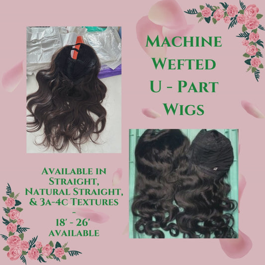 U Part Machine Constructed U-Part Wigs