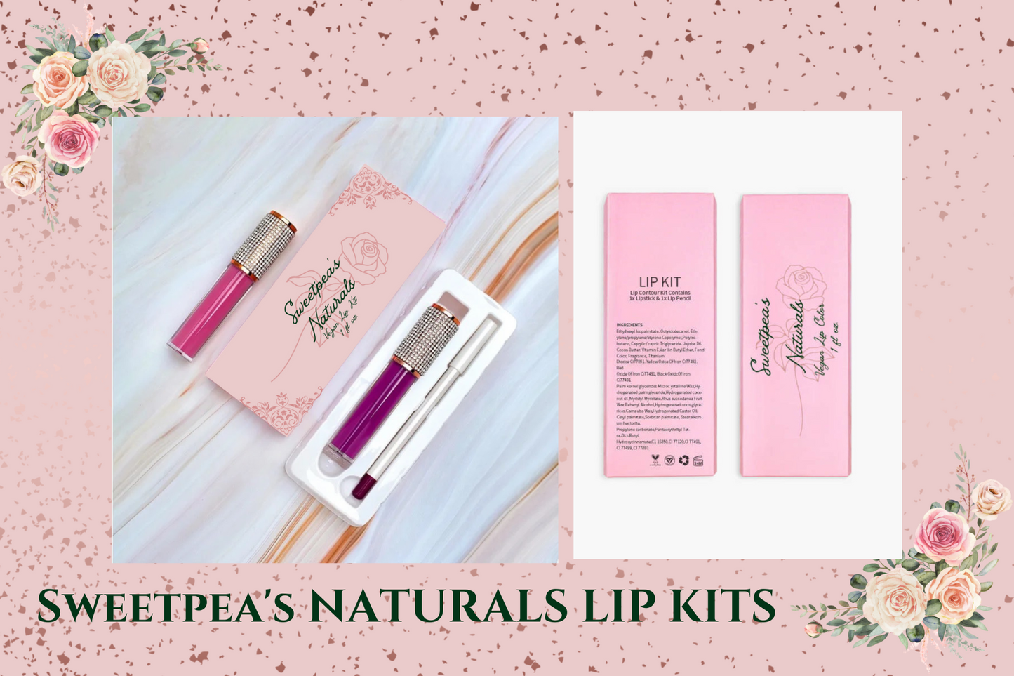 Sweetpea's Naturals Vegan Lip Kit - The Garden Edit